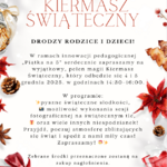 Czerwony Biały i Zielony Ilustrowany Jarmark Świąteczny Plakat 