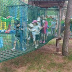 Gumisie na trasie z siatką.jpg